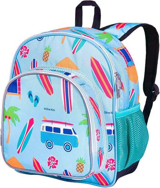 Wildkin 12-inch Kids Backpack – Padded, Adjustable, Ideal for Daycare & Travel - Surf Shack