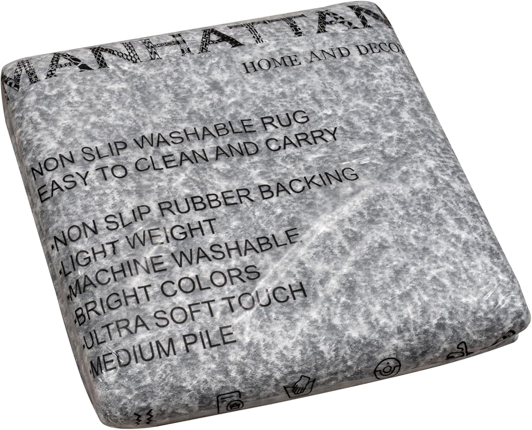 Non-Slip Washable 5x7 Abstract Grey Area Rugs for Living Room Bedroom, Ultra Soft Bedside Rug, Indoor Floor Carpet for Kids Girls and Boys, Dorms, Nursery Rooms, Non-Skid Area Rug, 5' x 7'