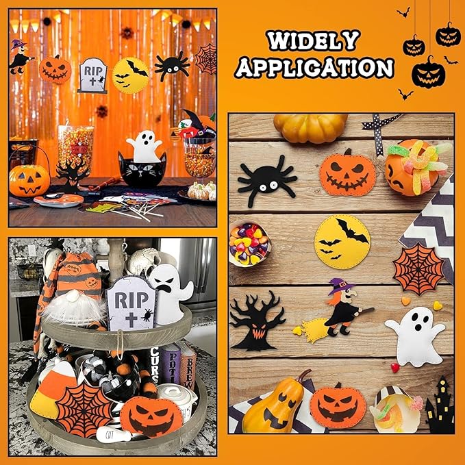 CiyvoLyeen Halloween Craft Kit Kids DIY Crafting and Sewing Set HalloweenStuffed Animal Felt Plushie for Girls and Boys Educational Beginners Sewing Set Sewing Kits for Kids Age 8 9 10 11 12