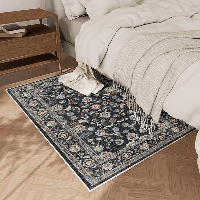 Washable Small Area Rugs for Kitchen: Door Mat Indoor Entrance 2x3 Throw Rug Stain Resistant Non-Slip Low Pile Soft Carpets for Entryway Front Door Indoor Entrance Entry Bedroom