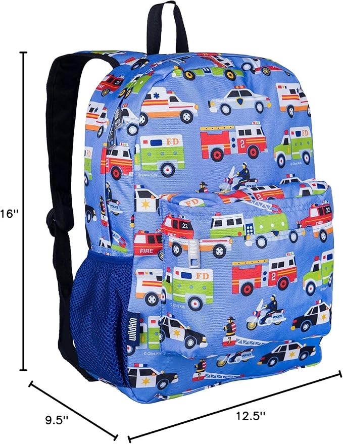 Wildkin 16-inch Kids Backpack – Durable, Padded & Spacious School Bag for Boys & Girls - Heroes