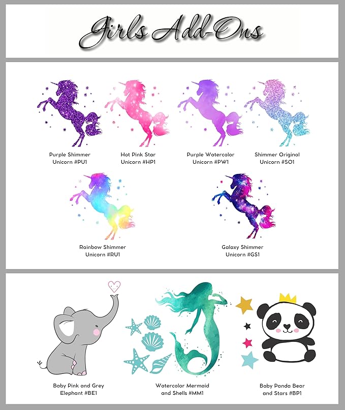 Decor Designs Decals Girls Nursery Baby Grey and Pink Elephant Custom Name Personalized Wall Decal Sticker for Playroom Decor or Baby's Room (Multi-Sizes) (Name, Without Initial)