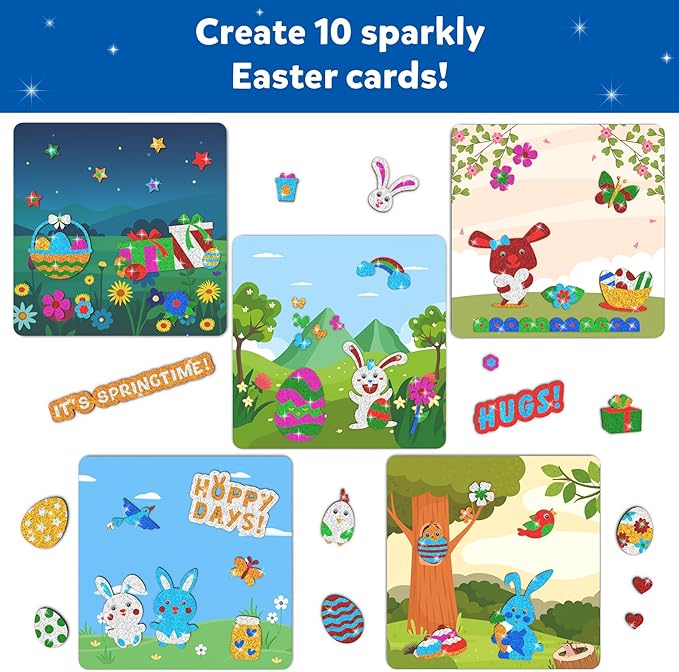 Skillmatics Foil Fun - Easter Cards, No Mess Art for Kids, Easter Basket Stuffers, Craft Kits, DIY Creative Party Activity, Gifts for Girls & Boys Ages 4, 5, 6, 7, 8, 9