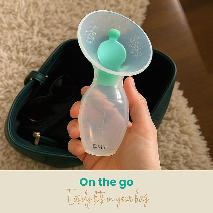 Manual Breast Pump - Breast Milk Collector - Manual Breast Milk Extractor - Breast Milk Extractor Pump - Breastfeeding Pump - Breast Milk Container with Lid and Stopper, BPA and PVC Free