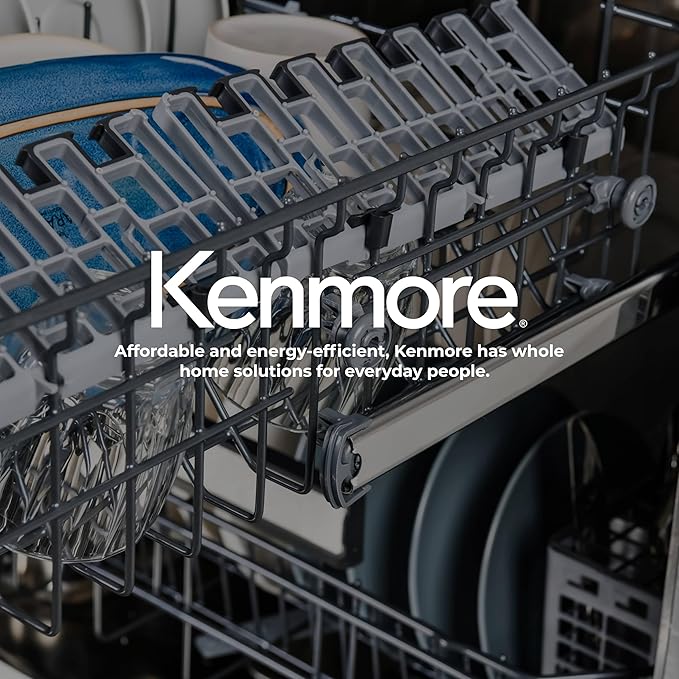 Kenmore 24" Built-in Stainless Steel Tub Dishwasher SmartWash, Smart Dry, and MoreSpace Adjustable Rack, Energy Star Certified, Fingerprint Resistant