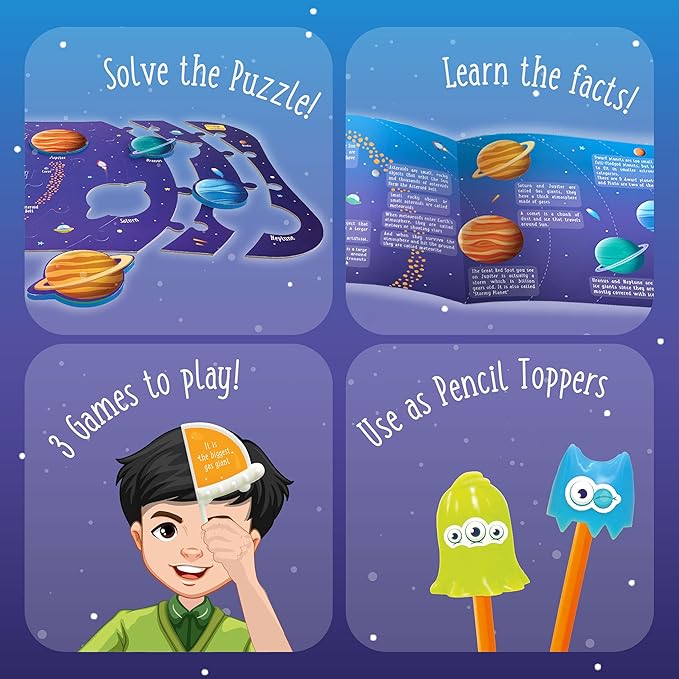 Imagimake Mapology Solar System for Kids | Educational Toys for Kids 5-7 | Space Toys | Puzzles for Kids Ages 4-8 | Planet Puzzles for Kids Ages 4-8 | Birthday and Christmas Gift for Boy & Girls