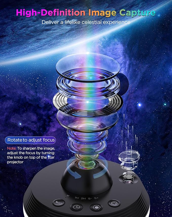 Star Projector, 13 in 1 HD Planetarium Galaxy Projector for Bedroom, Star Projector Galaxy Light with Timer, Meteor & RGB Lighting Effects, Space Night Light Projector for Kids, Adults