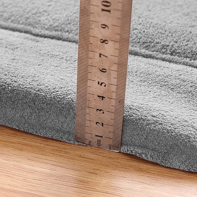 MAXYOYO Grey Coral Velvet Area Rug, Thick Japanese Tatami Mat Living Room Carpet with Non-Slip Backing, Large Solid Color Mat for Bedroom Dormitory Yoga, 59 by 78 inch