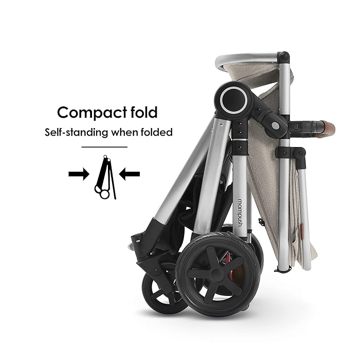 Mompush Ultimate 2 Baby Stroller for Infant and Toddler with Newborn Mode and Reversible Seat, All-Terrain Stroller with All-Wheel Suspension, Includes Car Seat Adapter and Large Storage Basket