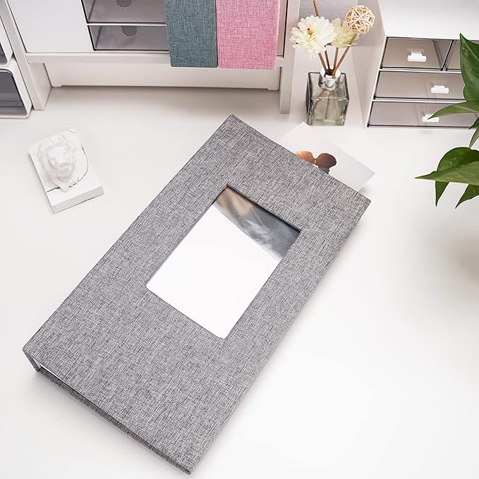 Vienrose Linen Photo Album 420 Pockets for 4x6 Photos Fabric Cover Photo Books Slip-in Picture Albums for Wedding Baby Vacation