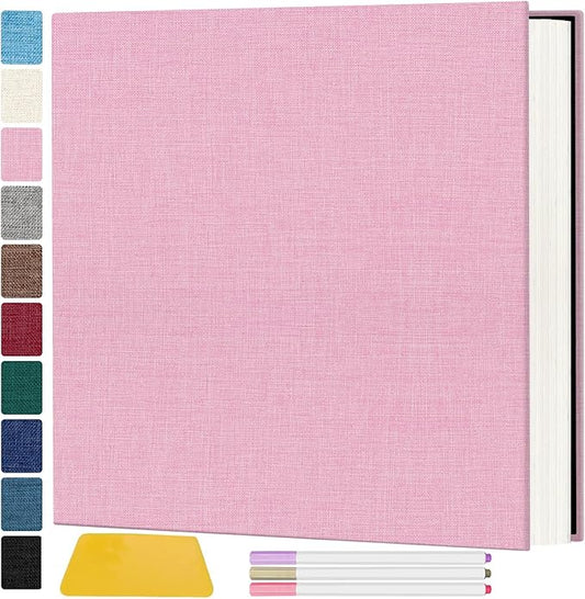 Zesthouse Large 18In Photo Album Self Adhesive 60 Pages, Scrapbook Albums with Sticky Page Holds 10x12 & 8x10 & 5X7 & 4x6 Pictures, DIY Photo Book Ideal Gift for Family Wedding Baby