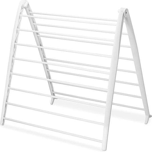 Whitmor Spacemaker Folding Drying Rack, Freestanding Indoor Clothes Dryer, Space Saving Compact Design, 6"L x 26"W x 51.5"H, White