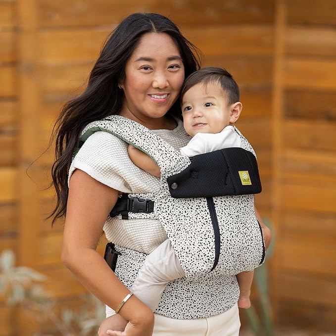 LÍLLÉbaby Complete All Seasons Ergonomic 6-in-1 Baby Carrier Newborn to Toddler - with Lumbar Support - for Children 7-45 Pounds - 360 Degree Baby Wearing - Inward & Outward Facing - Salt and Pepper
