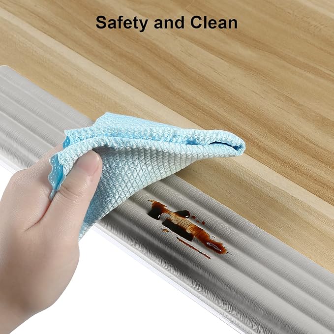 Baby Proofing Edge Corner Protector, 16.4 ft Edge Guards Padding with 3M Adhesive, Extra-Wide Soft Rubber Foam Padding, Furniture,Sharp Edge Safety Corner Edge Bumper Guard-Gray