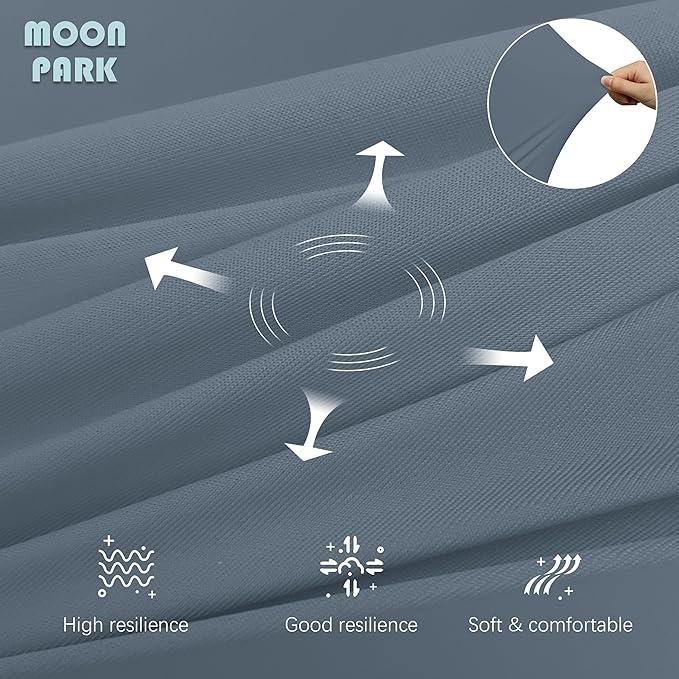 MOON PARK Pregnancy Pillows for Sleeping - U Shaped Full Body Maternity Pillow with Removable Cover - Support for Back, Legs, Belly, HIPS - 57 Inch - Grey - Cooling Cover