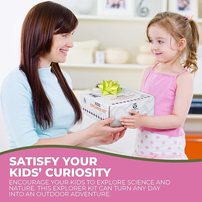 Kids Explorer Kit with Safari Vest & Hat for 3-12 Year Old Boys & Girls - Safari Costume Kids, Zoo Keeper, Paleontologist, Bug Kit & More - Giftable STEM Outdoor Explorer Kit for Kids + Bug Ebook