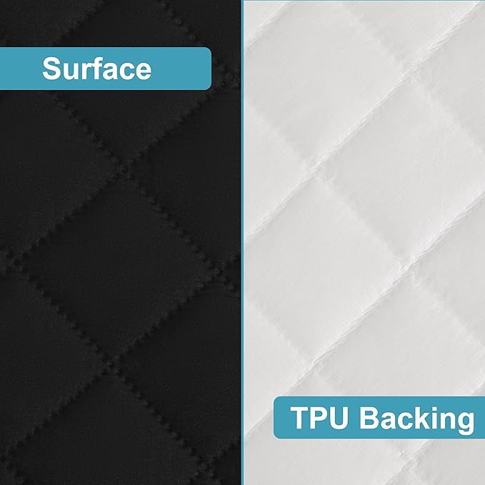 NTBAY 2 Pack Waterproof Crib Mattress Protector, Quilted 28"x52" Toddler Fitted Sheet - Machine Washable - Soft and Breathable Mattress Pad Cover for Crib, Nursery, Daycare, Cot, Black