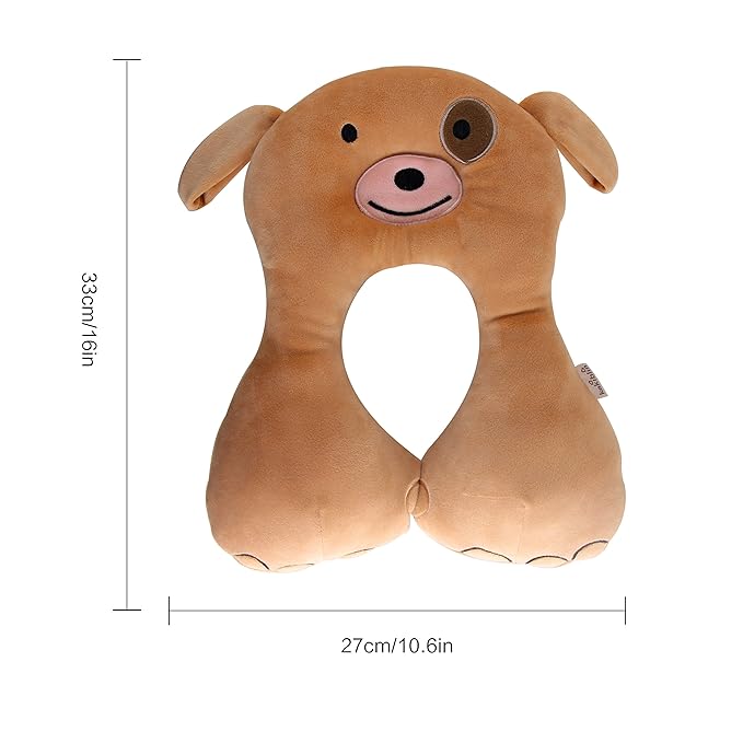 KAKIBLIN Baby Neck Pillow, Upgraded Baby Support Pillow,Head Pillows for Carseat, Newborn Neck Support for Car Seat,Pushchair,Travel(Brown)