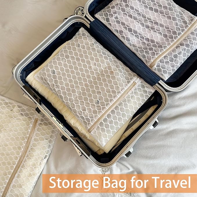 6 Pack Laundry Bag, Durable Big Honeycomb Mesh Laundry Bags Suitable for Delicate Clothes Washing (3 Large, 3 Medium)