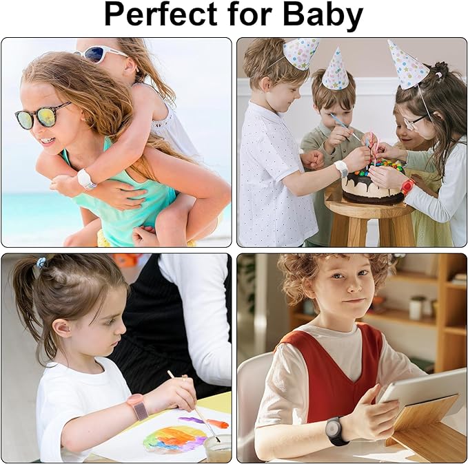 Kids Wristband Protective Case Compatible with Apple AirTag, Adjustable Nylon Bracelet for Air Tag GPS Tracker Holder with Anti Lost Watchband for Toddler Child Kids (Green+Blue)