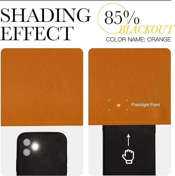 NICETOWN Room Darkening Orange Curtains 63 inches Long - Grommet Faux Silk Thermal Drapes Light Reducing Energy Saving Privacy Window Treatments for Bedroom, 2 Panels, W52 x L63