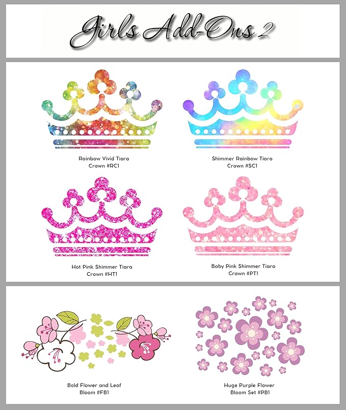 Decor Designs Decals Girls Nursery Baby Grey and Pink Elephant Custom Name Personalized Wall Decal Sticker for Playroom Decor or Baby's Room (Multi-Sizes) (Name, Without Initial)