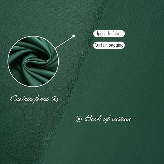 Blackout Curtains for Bedroom Stick On Curtains Window Shades Pull Down Blackout Window Cover No Drillng Self Adhesive Curtains No Rod Small Curtain, 59" W X 71" L, Dark Green, 1 Panel