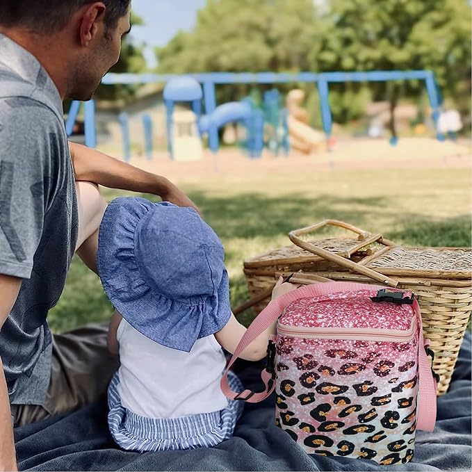 Breastmilk Cooler Bag with Ice Pack Fits 4 Bottles Up to 9 Ounce - Insulated Baby Bottle Cooler on The Go with Strap for Nursing Mom, Daycare or Travel