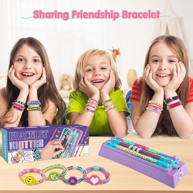 Kslavagcnt Crafts for Girls 8-12, Friendship Bracelet Making Kit for Girls, Arts and Crafts for Kids Age 8-12, DIY Jewelry Making Kit Toys, Christmas Birthday Gifts for Ages 6 7 8 9 10 11 12 Year Old