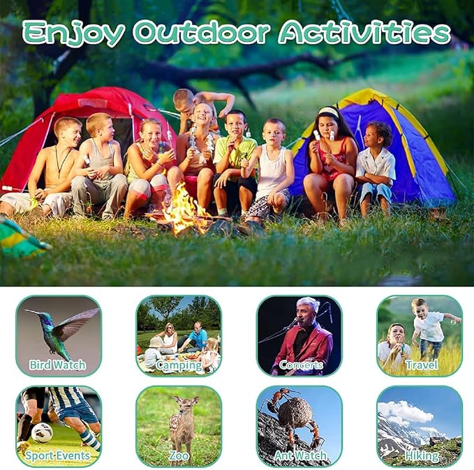 Binoculars for Kids,Compact Kids Binoculars 8x21 High-Resolution for Bird Watching, Camping, Exploration, Hiking, Hunting, Sports Events and Safari Park Gifts for 3-12 Year Boys Girls