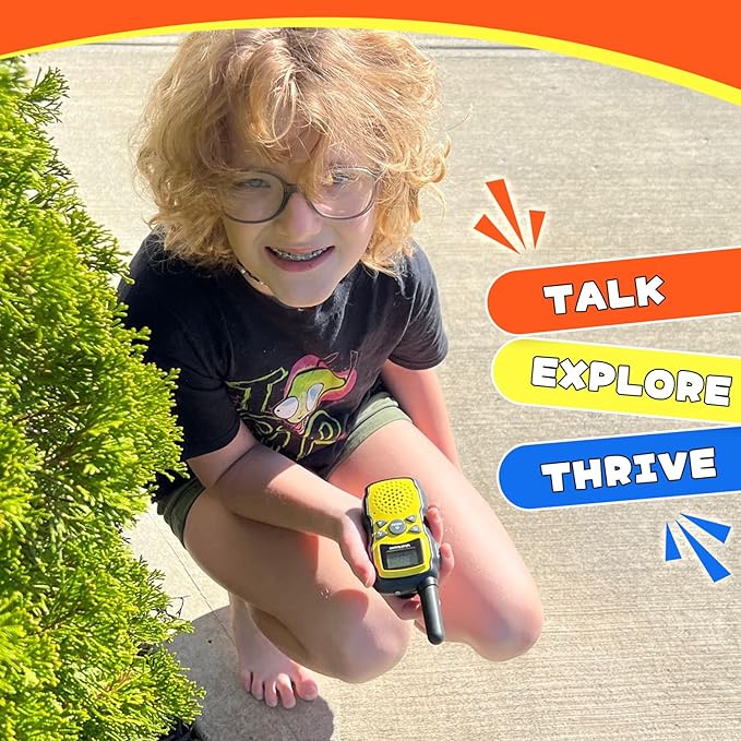 Wishouse Walkie Talkies for Kids 4 Pack,Family Walky Talky Adults Children Radio Long Range,Outdoor Camping Fun Toys Birthday Present Xmas Gifts for 4 5 6 7 8 Year Old Girls Boys No Battery No Charger