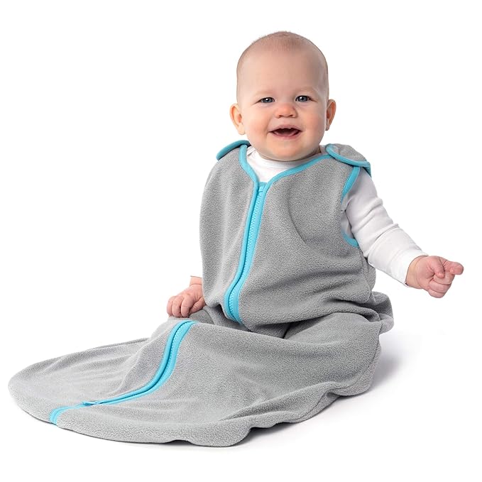 baby deedee Sleep Nest Fleece Baby Sleeping Bag, Gray, 18-36 Month, Gray Aqua