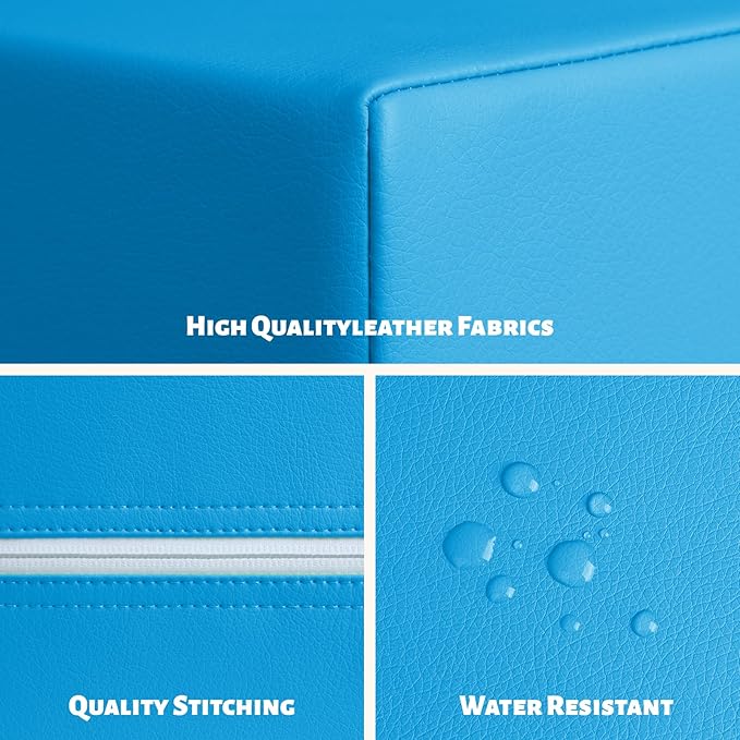 6-Piece Soft PU Leather Toddlers Climbing Toys, Indoor Climb and Crawl Activity Play Set, Foam Play Gym Climbing Structures for Toddlers 3, Baby Foam Blocks for Toddler