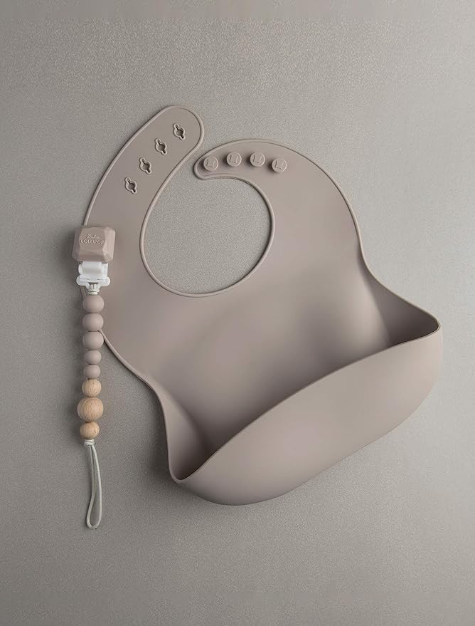 Loulou Lollipop Soft, Waterproof Silicone Feeding Bib