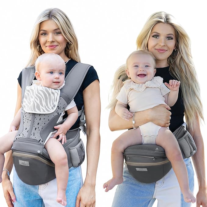 Baby Carrier Pro, MOMTORY Safety-Certified 6-in-1 Ultra Storage Baby Carrier Newborn to Toddler, Detachable Baby Holder Carrier with Hip Seat, Ergonomic Cozy Baby Front and Back Carrier for 7-50lbs