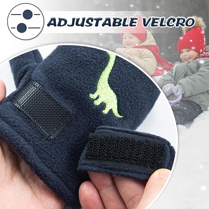 BAVST Baby Toddler Winter Mittens Girls Warm Fleece Lined Gloves Kids Sherpa Lined Mittens for Boys