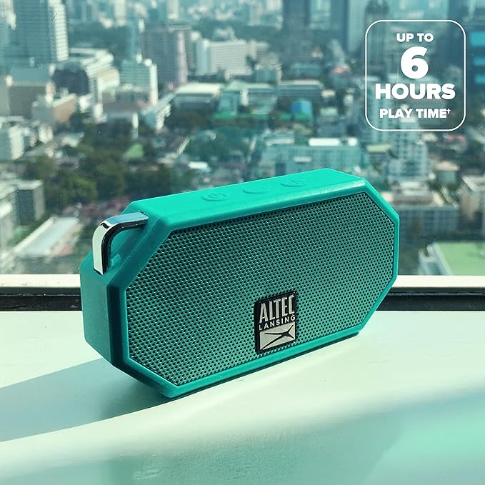 Altec Lansing Mini H2O - Waterproof Bluetooth Speaker, IP67 Certified & Floats in Water, Compact & Portable Speaker for Hiking, Camping, Pool, and Beach