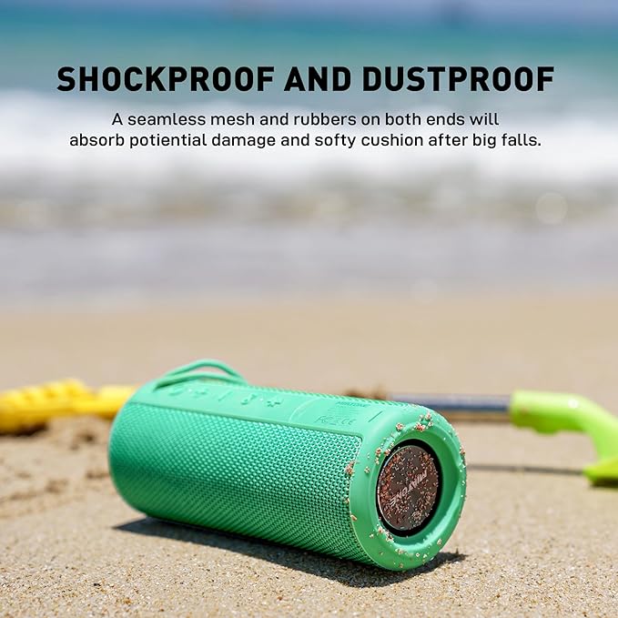 MIATONE Boombox Portable Bluetooth Speaker Gifts for Her Him Women Men - Green