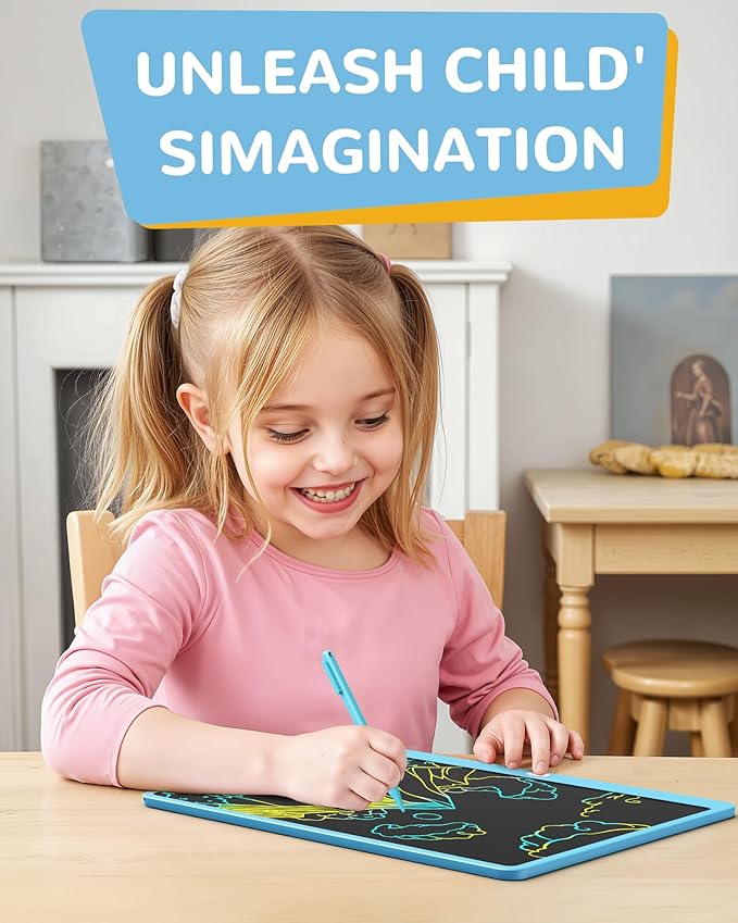 KOKODI LCD Writing Tablet, 16 Inch Colorful Toddler Doodle Board Drawing Tablet, Erasable Reusable Electronic Drawing Pads, Educational and Learning Toy for 3-6 Years Old Boy and Girls