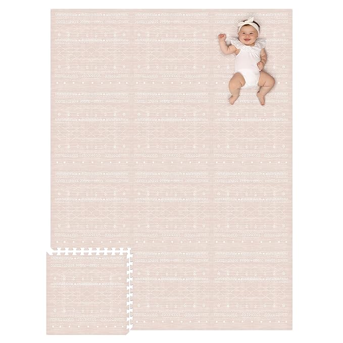Lillefolk Baby Play Mat for Floor – 6x8ft Dusk | Soft Non Toxic Premium EVA Foam Tiles for Tummy Time, Crawling & Playroom – Waterproof Interlocking Floor Mat for Babies & Toddlers (12 Tiles)