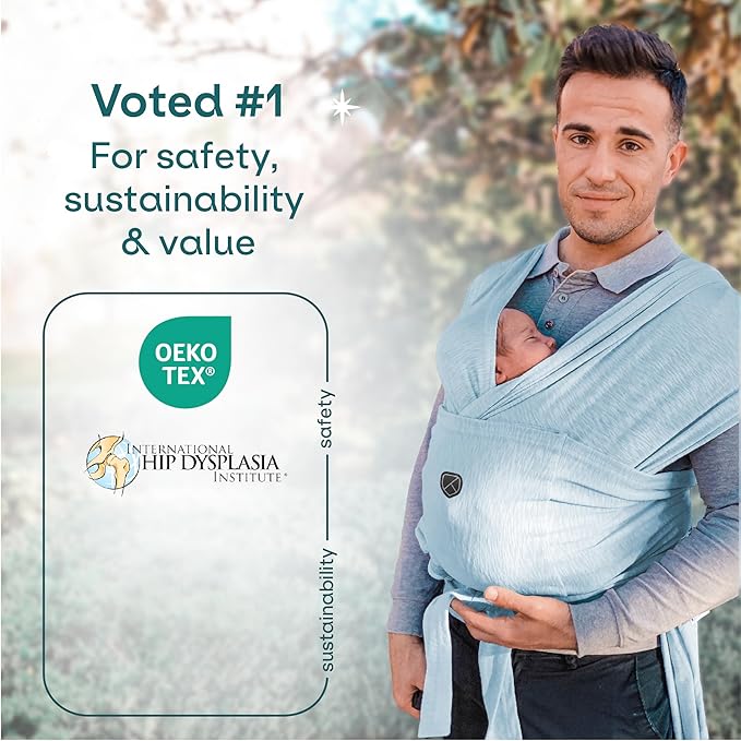 Koala Babycare Baby Carrier Wrap, Easy to Wear As a T-Shirt - Original Baby Carrier Newborn to Toddler - Sling One Size Fits All - Baby Wraps Carrier Up to 22lbs
