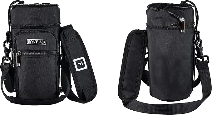 IRON °FLASK Carrier, Holder, Sleeve - Fits Insulated Stainless Steel Sports Water Bottle, Adjustable Shoulder Strap, Holder Bag Case Pouch Cover