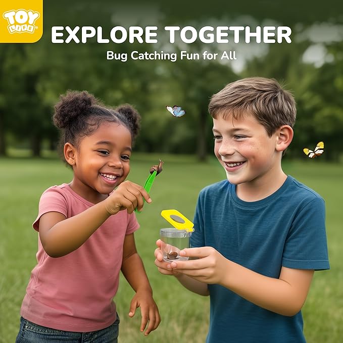 TOY Life Kids Explorer Bug Catcher Kit with Safari Costume, Binoculars Kids Outdoor Toys, Bug Toys, Butterfly Net, Camping Set Outdoor Activities Adventure Kit Nature Exploration Gifts Kid Ages 3-12