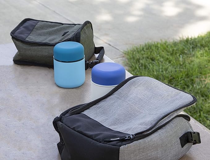 MIRA 9oz Insulated Food Jar Thermo for Hot Food & Soup, Compact Stainless Steel Vacuum Lunch Container - Sky Blue