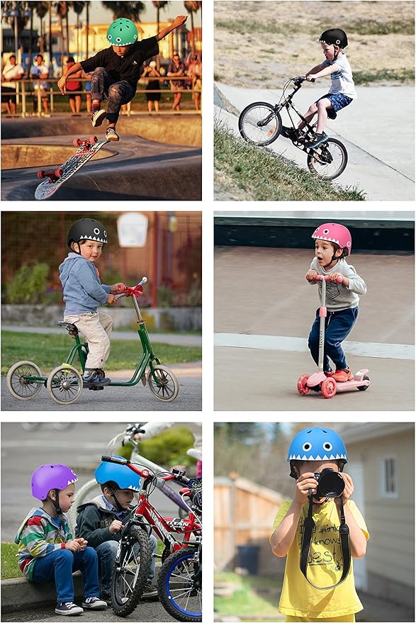 XJD Kids Bike Helmet,Multi-Sport Protective Gear Set for 3-5-8-14 Years Boys Girls with Knee and Elbow Pads Wrist Guards fit Roller Skates,Cycling,Skateboarding,Skating Scooter