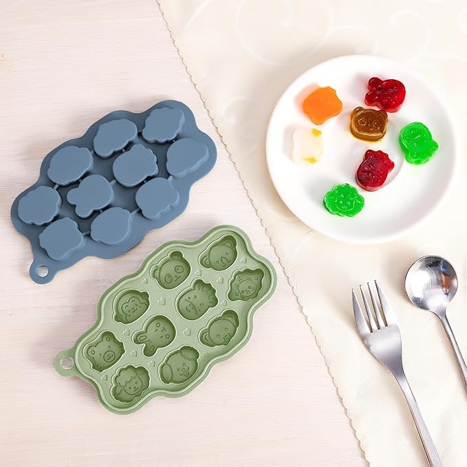 KingKam Baby Breastmilk Popsicle Molds & Baby Fruit Feeder (2 Pack), BPA Free Baby Food Teether Tray with Lids, Silicone Baby Food Teether Feeder, Teething Popsicle for Baby 4m+