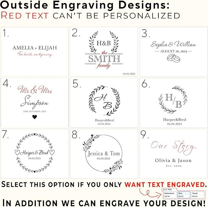 Personalized Wedding Keepsake Box Large - Acacia Wood Relationship Memory Box for Couples Keepsake, Custom Bridal Shower Gift, Engagement Gift Couple Wooden Gift Time Capsule, 11.5x8.5x5.5 in