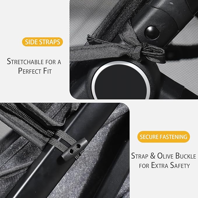 Mosquito Net for Stroller, Universal 3D Baby Bug Net with Two-Way Zippers & Storage Bag, Breathable & Foldable Netting for Stroller,Cradle（White）