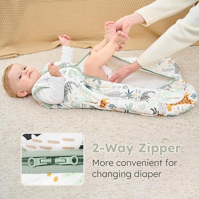 Yoofoss Baby Sleep Sack 6-12 Months, TOG 2.5 Baby Wearable Blanket with 2-Way Zipper, 100% Organic Cotton Fabric Winter Newborn Sleeping Sack, Warm Soft Comfy