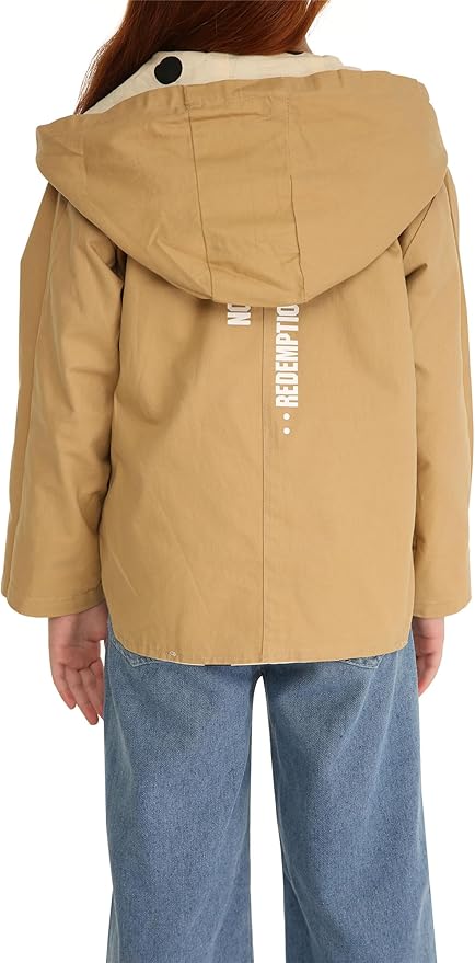 Mud Kingdom Cute Girls Hooded Jacket Reversible Full Zipper Outerwear